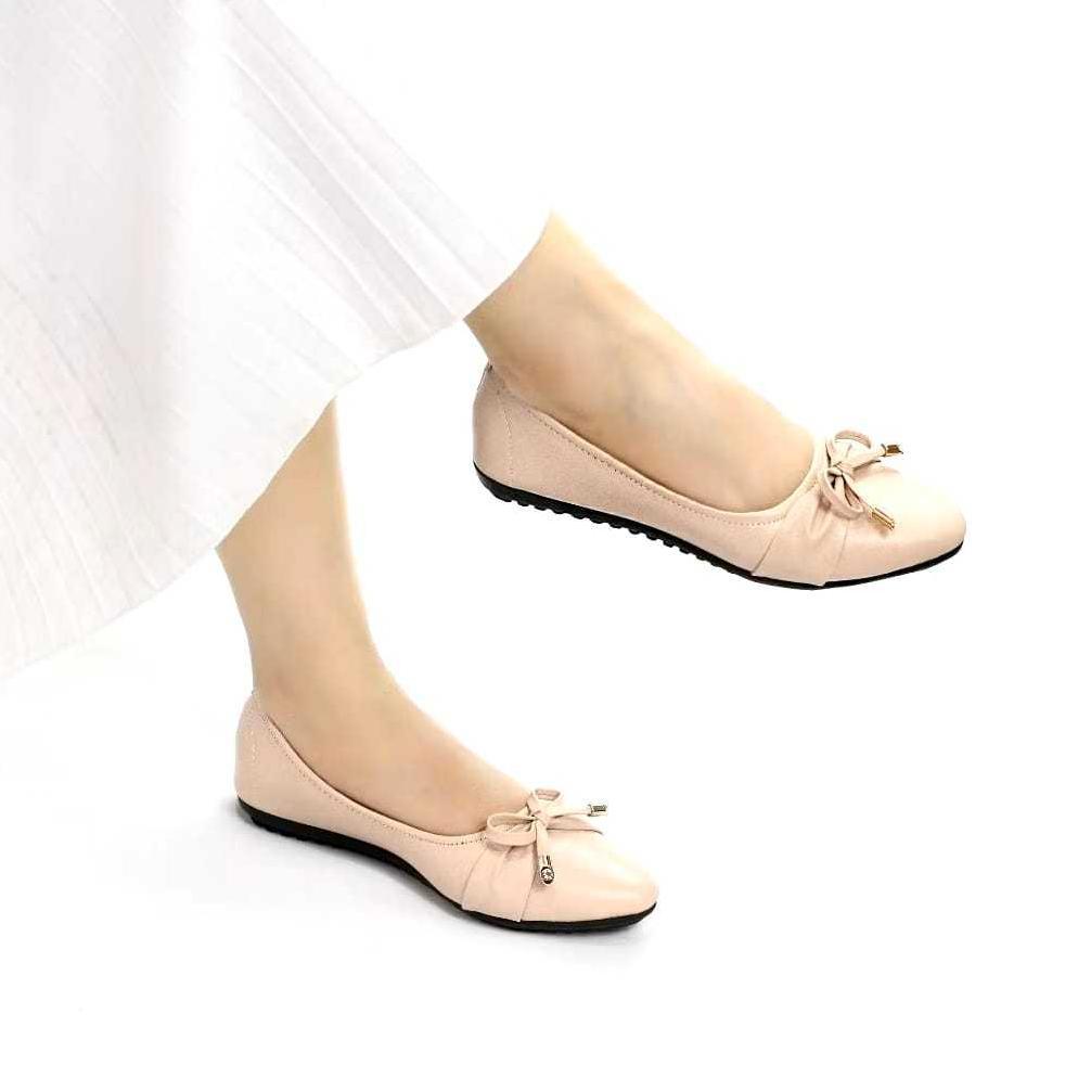 Murah Sepatu Flat Shoes Wanita Simpel Gaya Korea | Flat Shoes Wanita Kekinian Korean Style