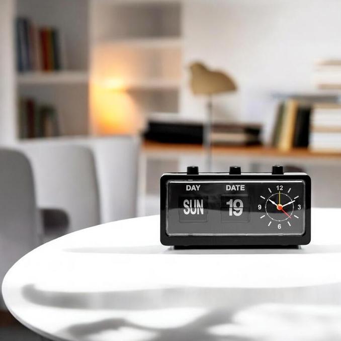 Informa Jam Weker Analog - Hitam Alarm Clock Waker Clock Jam Alarm Analog Dekorasi Kamar Tidur