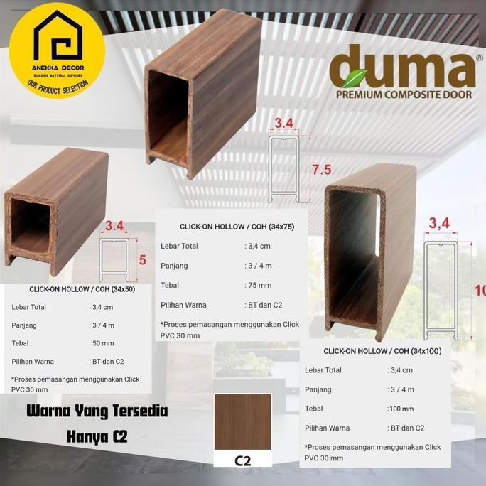 Panel Dinding Plafon CLICK-ON HOLLOW (COH) DUMA WPC