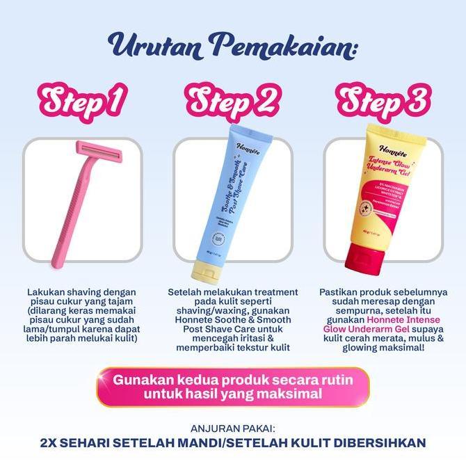 Skinyou- Bundle Intense Glow Underarm Gel & Soothe & Smooth Post Shave Care - Gel Pemutih Pencerah K