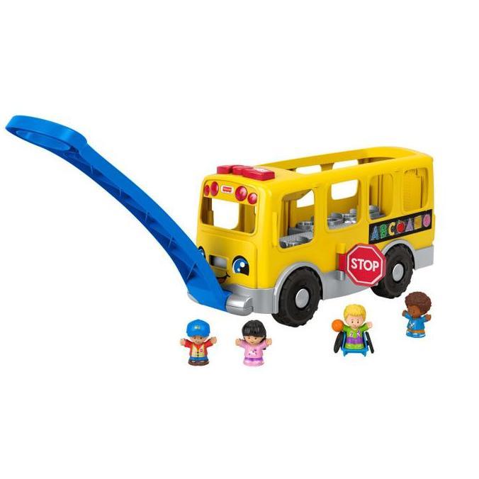 Little People Big Yellow School Bus Musical Pull Toy Mattel Fisher Price
