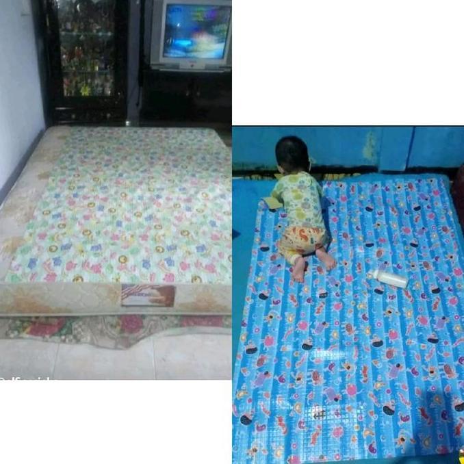 Perlak Bayi Meteran / Alas Ompol Bayi / Karpet Bayi Waterproof / Perlak Bayi Super Jumbo Satu Kasur 