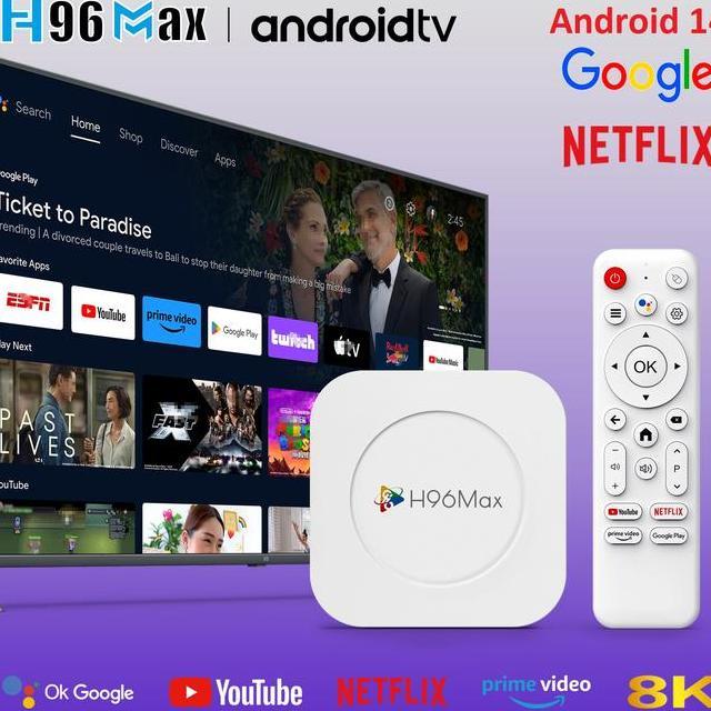 Android Tv Box H96 Max 4Gb 128Gb Bluetooth Miracast Resolusi 8K
