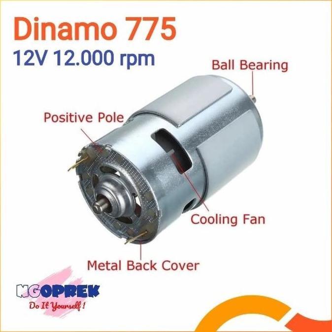Dinamo 775 12V 12.000 rpm Dinamo RS775 DC Motor