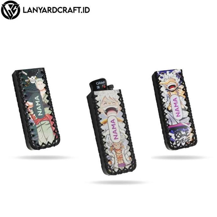 Clinxclon- Cover Korek One   Piece Series Kulit Custom Nama Uv / Bungkus Korek Cricket Tokai / Bungk