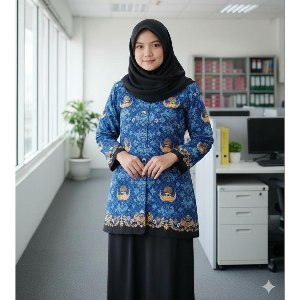 Tahan Lama Seragam Korpri Pria Wanita Kancing Dalam