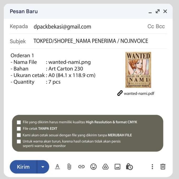 PRINT / CETAK POSTER A0, A1, A2