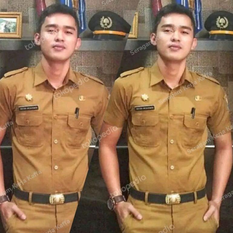 Mulus Setelan Seragam Pns Polos Khaki Tua/Muda Cowok Premium Seragam Dinas Kerja Laki Laki Premium