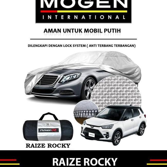 Cover Mobil / Putih Sarung Raize Rocky Merk Fusion R