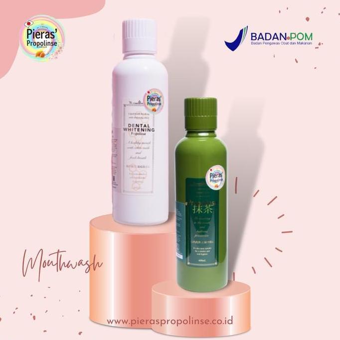 Pieras Propolinse Bundling Whitening Matcha 600ML Moutwash Paket Obat Kumur Pemutih Gigi
