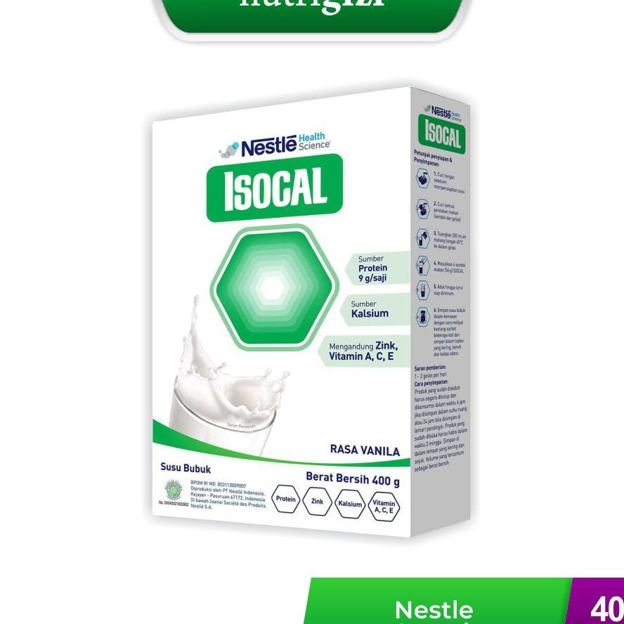 Nutrigizi | Nestle Isocal Susu Masa Perawatan Dan Pemulihan Pasien 400 Gram