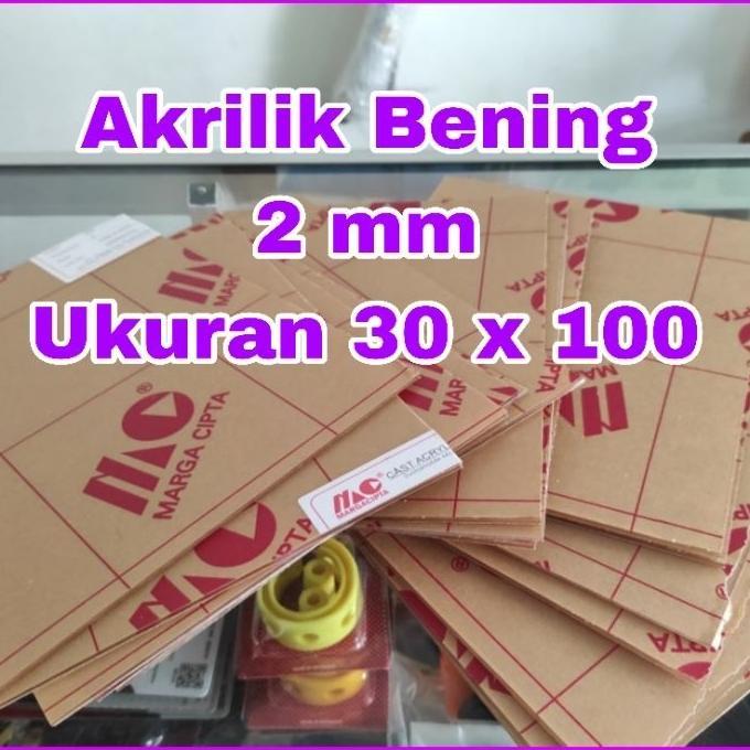 Akrilik Bening Tebal 2Mm Ukuran 30X100 Marga Cipta Akrilik Murah