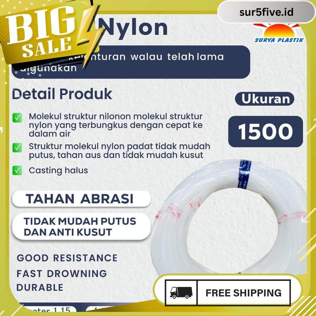 Senar Cap Ikan Kakap  Ukuran 1500 (90)  Per Roll /Tali Senar Pancing / Senar Layangan Termurah