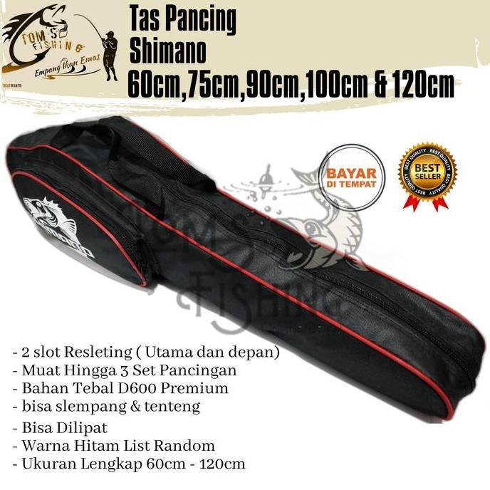 Mantap- Tas Pancing Shimano 60Cm -120Cm Selempang & Tenteng (Bahan Tebal) Murah Berkualitas - Toms F
