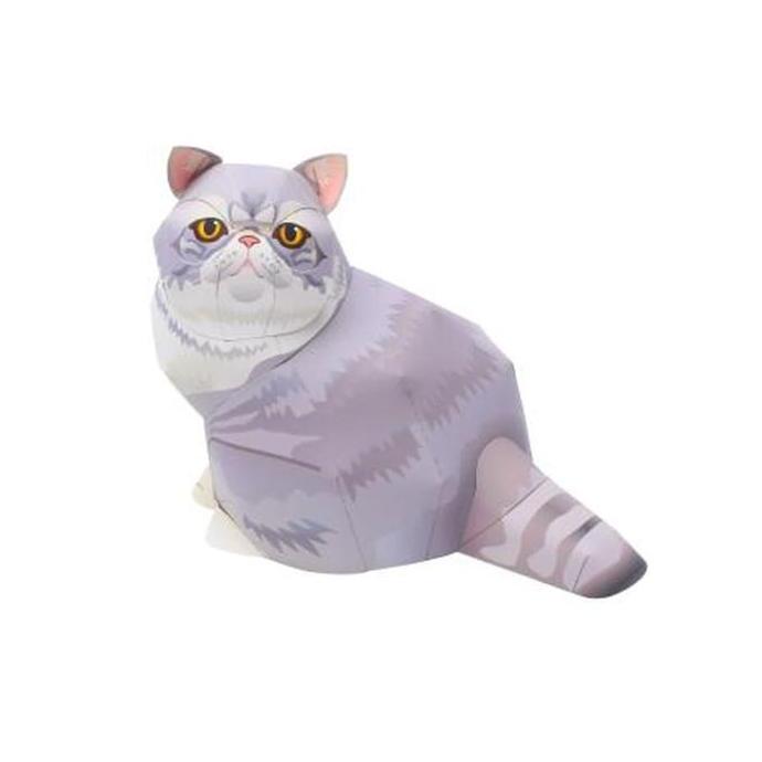 DIY Papercraft Kucing Exotic Shorthair (DIY=Kertas)