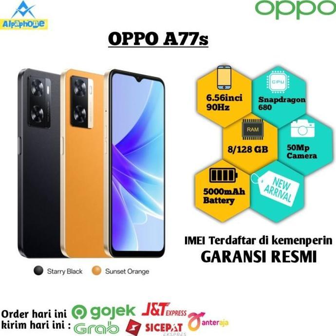 OPPO A77s 8/128 GB NEW SEGEL GARANSI RESMI OPPO TERBARU RAM 8/128