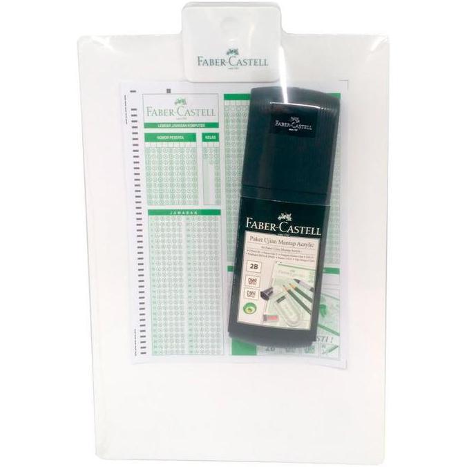 Paket Ujian Faber Castell/ Acrylic Papan Ujian Clipboard/ Paket Mantap LM