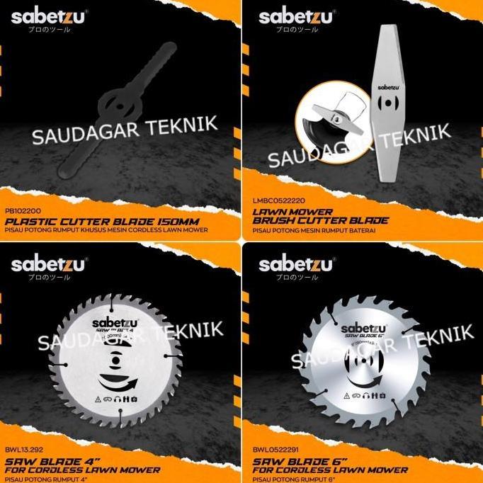 Pisau Potong Rumput Cordless Baterai Mata Mesin Potong Rumput Sabetzu