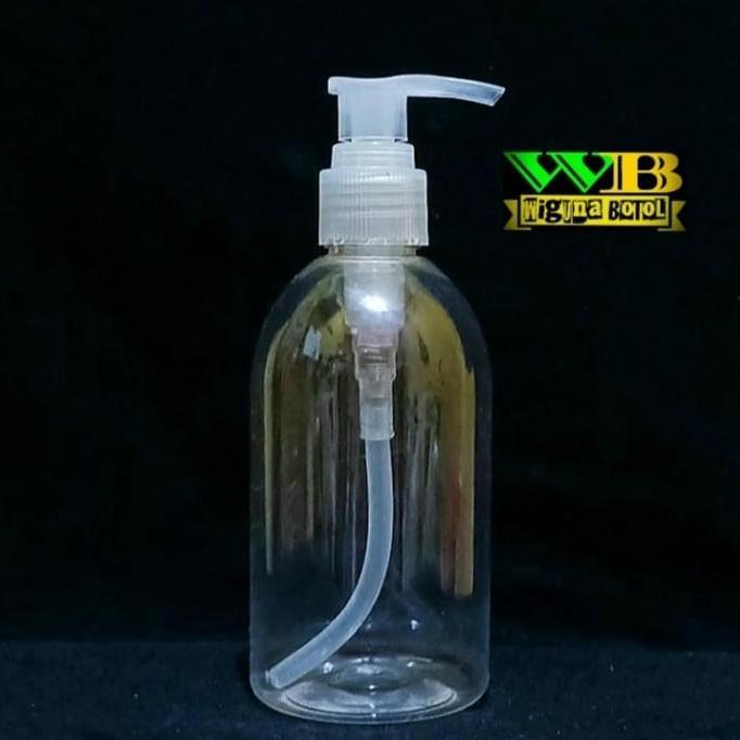 Botol Pump 250 ML Oval / Botol 250ml Oval Tutup Pump Lotion