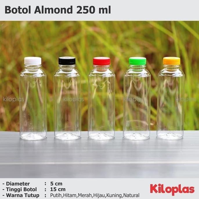 Botol Almond 250 ml / Botol Jus 250 ml / Botol Plastik Jus