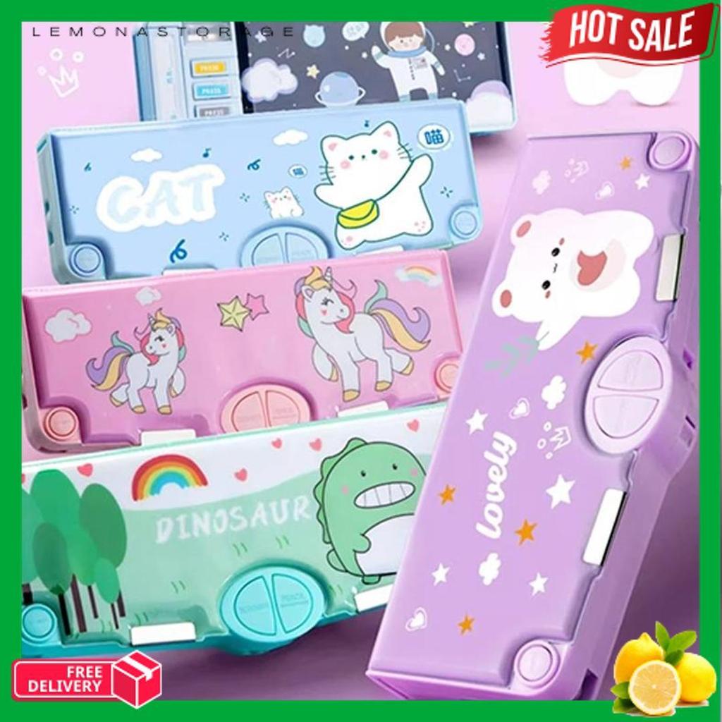 Terlaris [Ready] Aimilo Kotak Pensil Anak Perempuan Tempat Pensil Anak Perempuan Kotak Pensil Multif