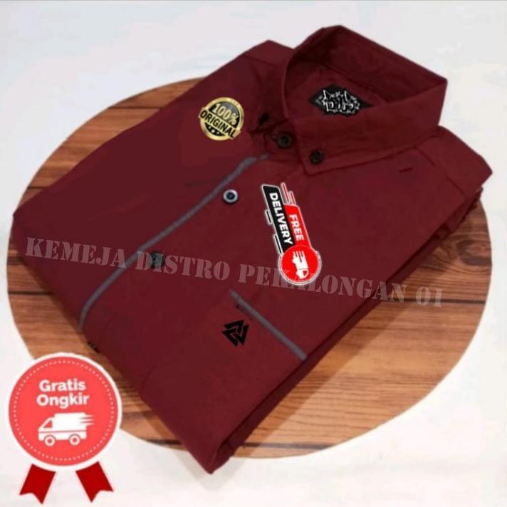 hot kemeja polos lengan pendek pria - kemeja polos motif list lengan pendek pria - kemeja kantor pol