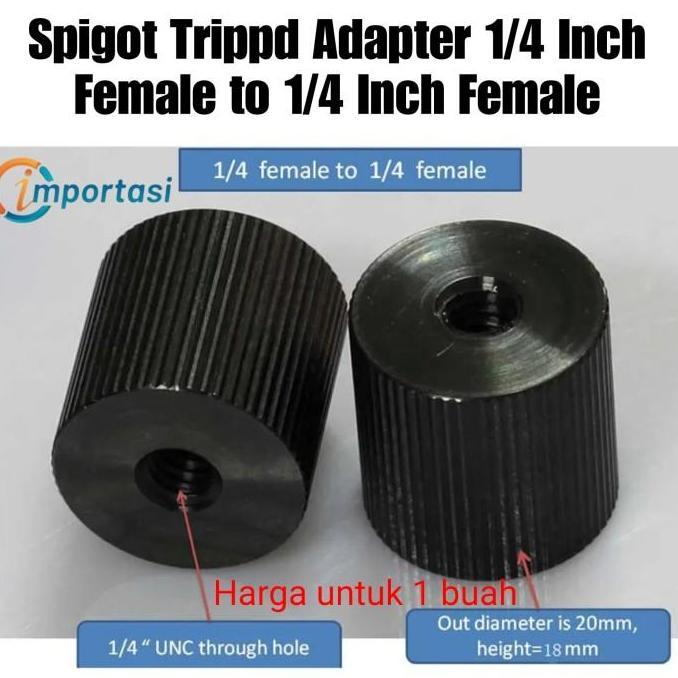 Licht- Spigot Tripod Adapter 1/4 Inch Female To 1/4 Inch Female Screw Baut