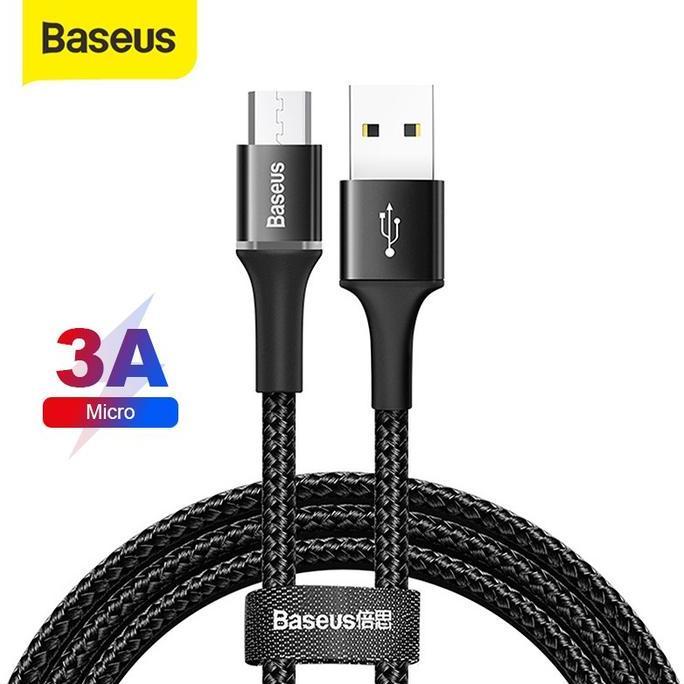 IND KABEL DATA LED BASEUS HALO QUICK CHARGING MICRO