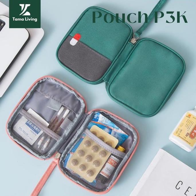 Ort- Tama Living Kotak Obat P3K Mini Pouch Korea Tempat Obat Travel Travel Medicine Pouch Bag Organi