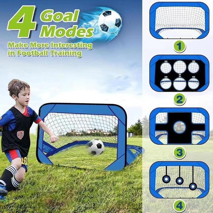 MENDA Gawang Sepak Bola Portable Latihan Sepakbola Gawang Bola Anak Gawang Lipat