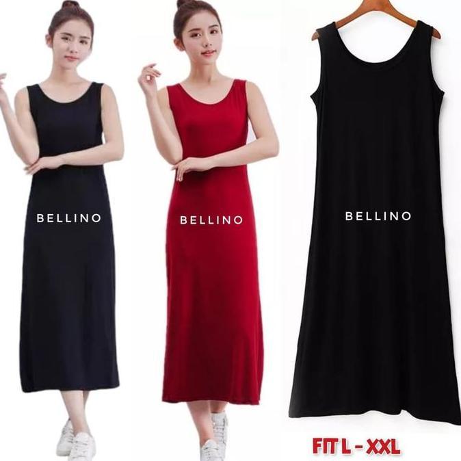 Kleid- Ivshop - Inner Kaus Oblong Wanita Manset Lekbong Panjang Dalaman Gamis Dress Longdress Wanita