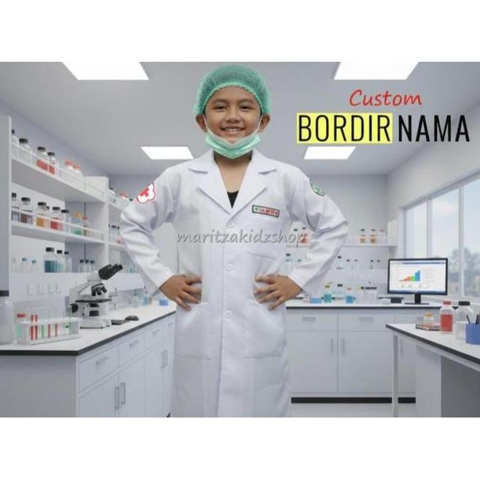 Baju / Seragam Kostum Profesi Anak Perawat Jas Lab Laboratorium SM