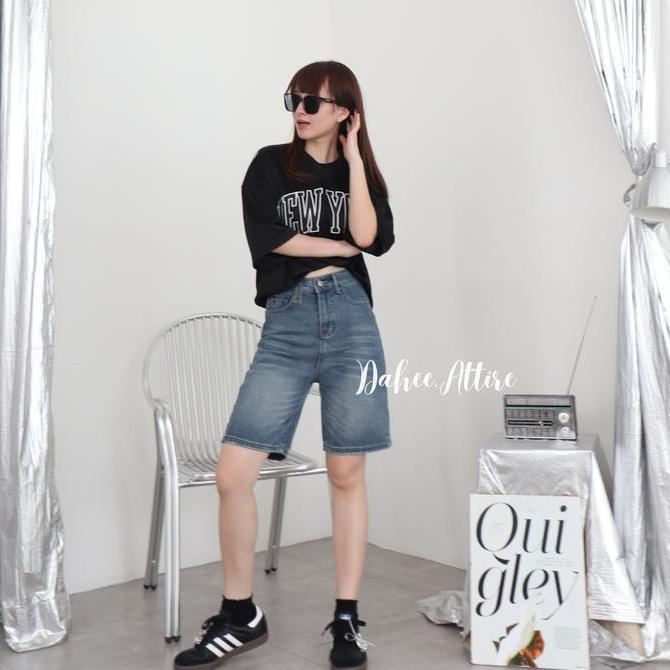 Hose- Dal Jeans - Celana Pendek Wanita Jeans Jorts Wanita Biker Short