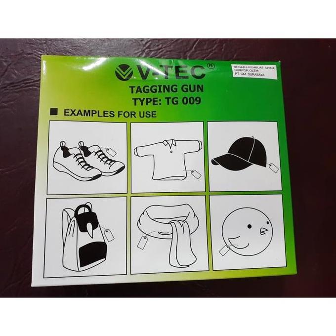 Packen- Paket Tag Gun (+ 1000 Tag Arrow Pin) & Kertas Merk Hang Tag Label Baju