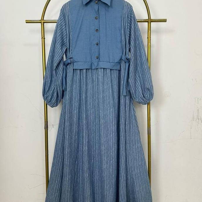 Hose- Harumi Dress Jeans Gaun Jeans Trendy New Viral Gamis Jeans Kondangan