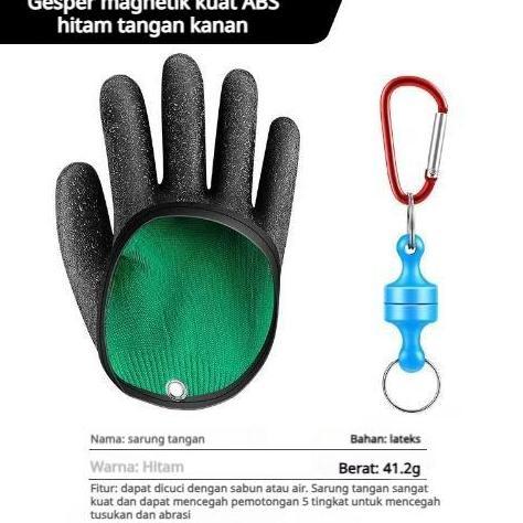 Murah Sarung Tangan Mancing Anti Slip & Anti Tusuk, Latex Pelindung Untuk Mancing Lure & Memancing L