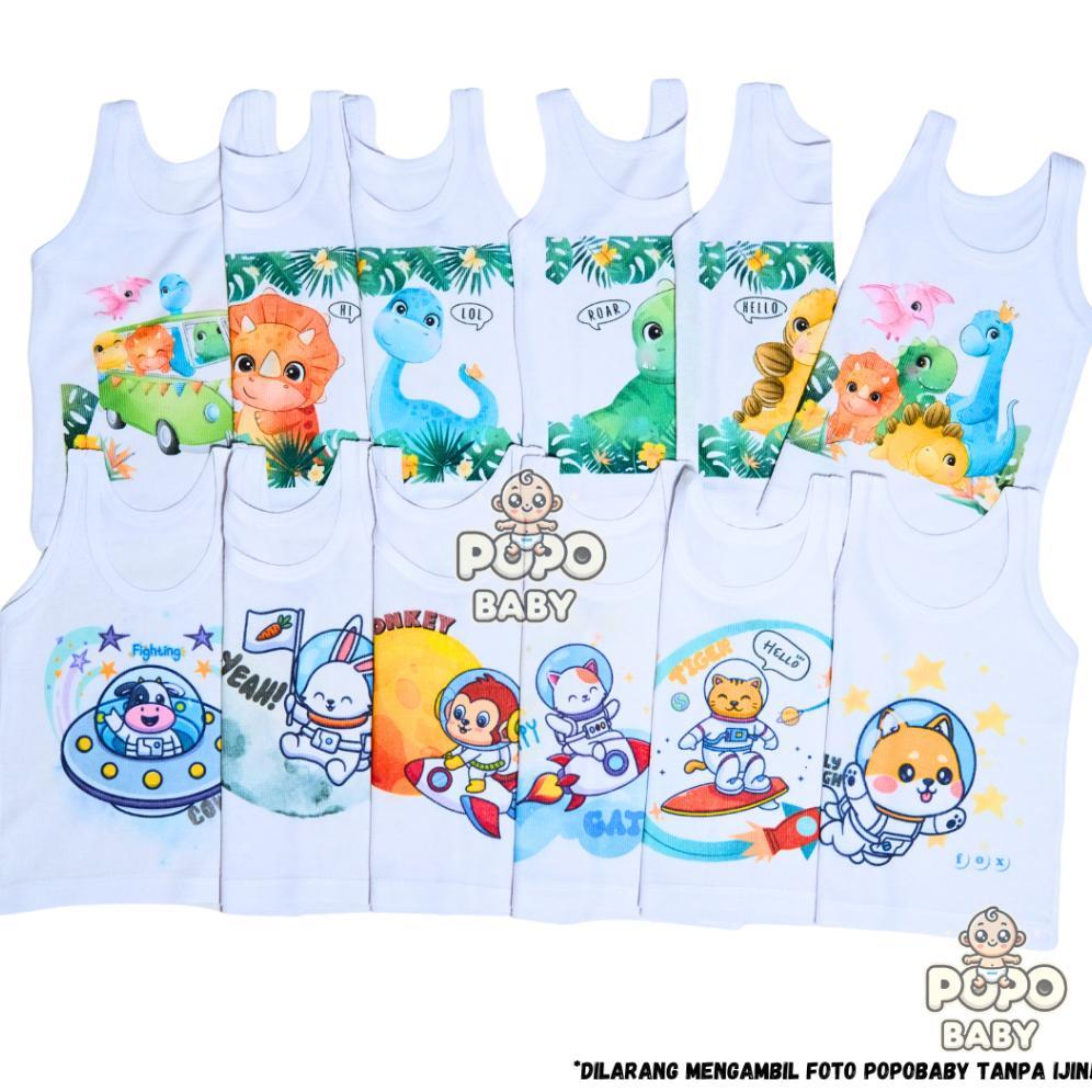 Disc Kaos Dalam Bayi/ Singlet Bayi Motif Karakter Perempuan/ Laki Pertama Di Shopee