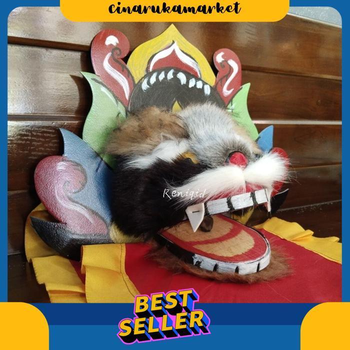 Barongan Kucing Anak Bahan Spons Kayu Bulu