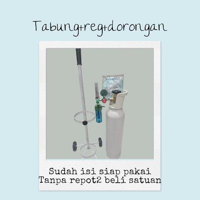 Medizin- Tabung Oksigen 1M3 Lengkap Full Set Siap Pakai || Tabung Medis Kesehatan Siap Pakai