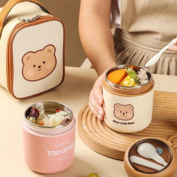 LITTLEDAISY | Soup Cup Vacuum Stainless Steel 304Lunch Box / Wadah Termos Soup Mini Thermal Stainles