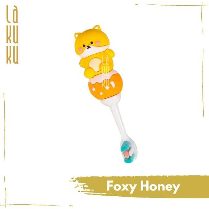 Wartung- Lakuku - Sikat Gigi Anak Balita 1 Tahun Bulu Lembut Soft Toothbrush Model Pegangan Silikon 