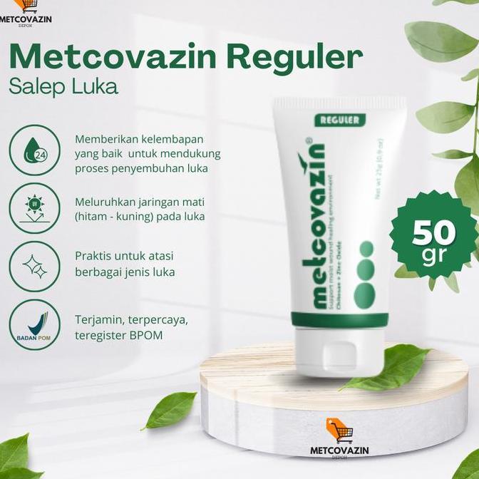 Medizin- Salep Luka Metcovazin Reguler 50 Gr Dengan Zinc Oxide Dan Chitosan