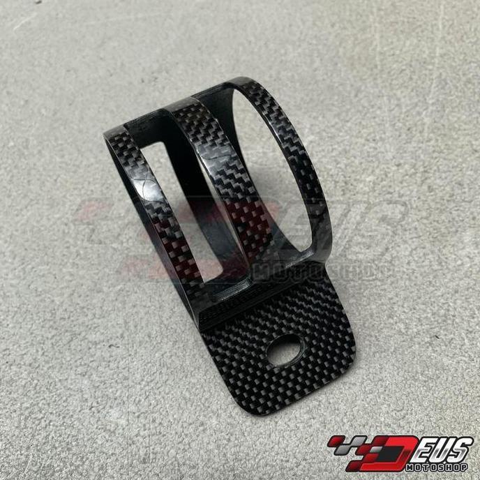 Klem Knalpot 2 tak Carbon Fiber / Bracket Dudukan Silencer 2T 2tak