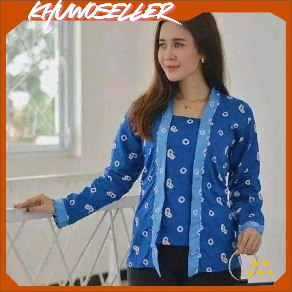 Batik Kebaya Kutubaru Jumputan Wanita Size Jumbo Solo GBM Termurah