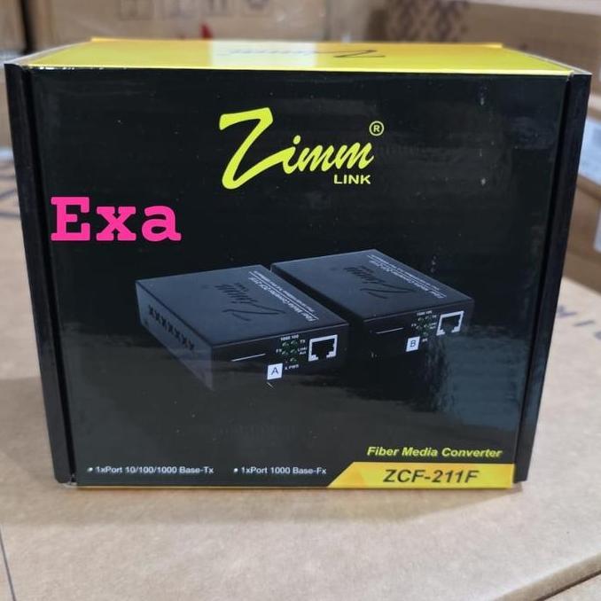 Sale Zimmlink Zcf-211F , A/B Fo Media Converter Gigabit 10/100/1000 Base-Tx Sc Singlemode 20Km ( 1 P