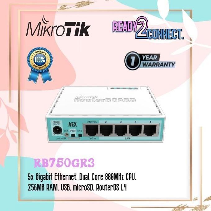 Promo Mikrotik Rb750Gr3 Mikrotik Router Indoor Gigabit Rb750Gr3 (Hex)