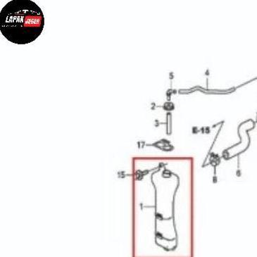 tabung air radiator + tutup Honda Brio Mobilio BRV city freed
