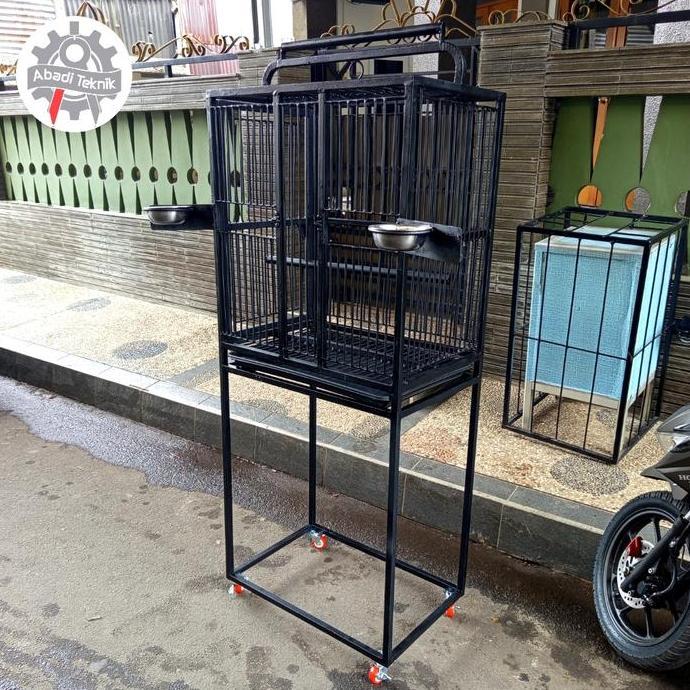 Kandang Besi Parrot Cage Kakaktua Kakak Tua Nuri Afgrey Sun Conure