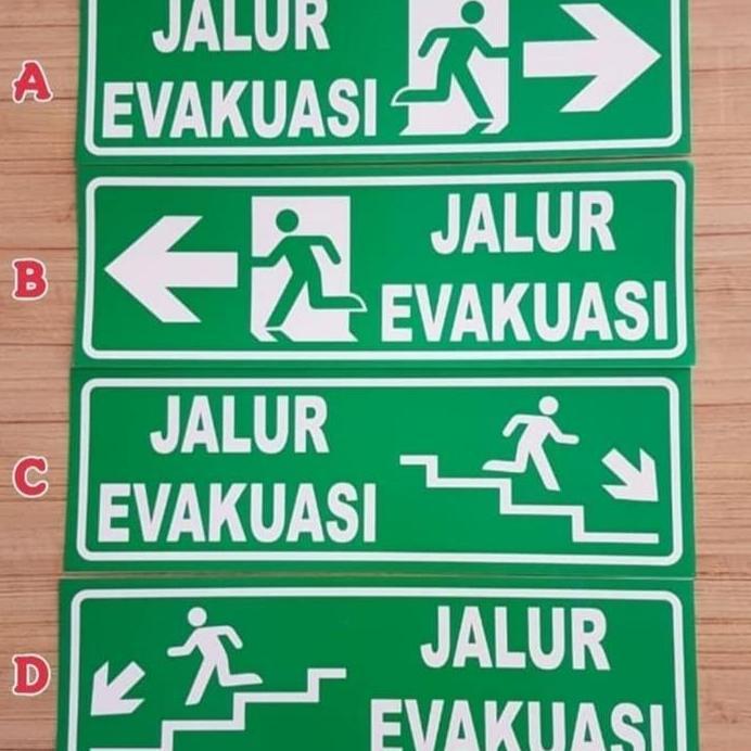 Sticker CUTTING JALUR EVAKUASI 30 X 10 CM