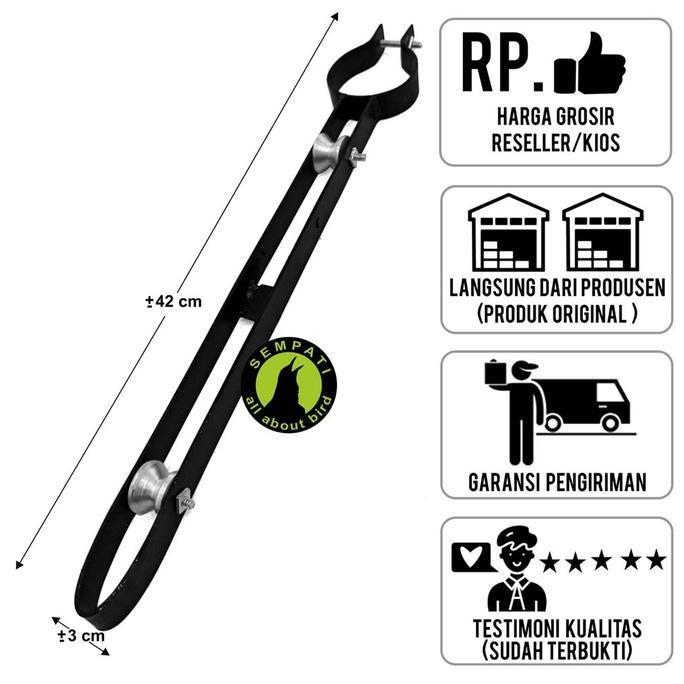 SEMPATI GROSIR Katrol Perkutut Model Antik Kerekan Besi Panjang Isi 10 Pcs Warna Antik Gantungan San
